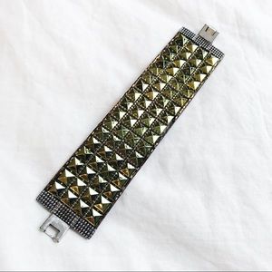 Green Metallic Studded Cuff